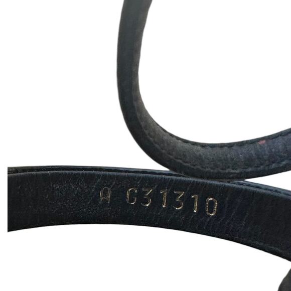 Chanel Black Patent Leather Gold Chain Block Heel Open Toe Sandals 38.5 - Picture 8 of 12